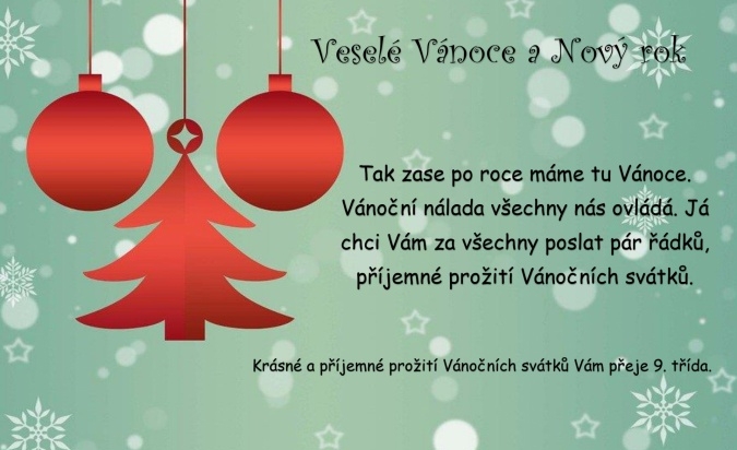 Krásné Vánoce! (přáníčko žáků)