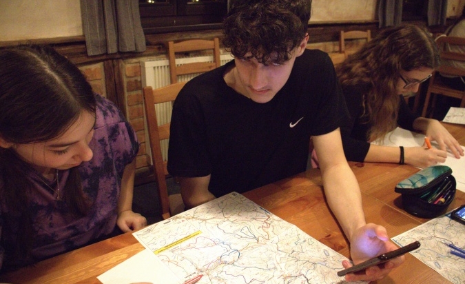 Třetí a čtvrtý den lyžařského kurzu - Tvorba pochodové mapy